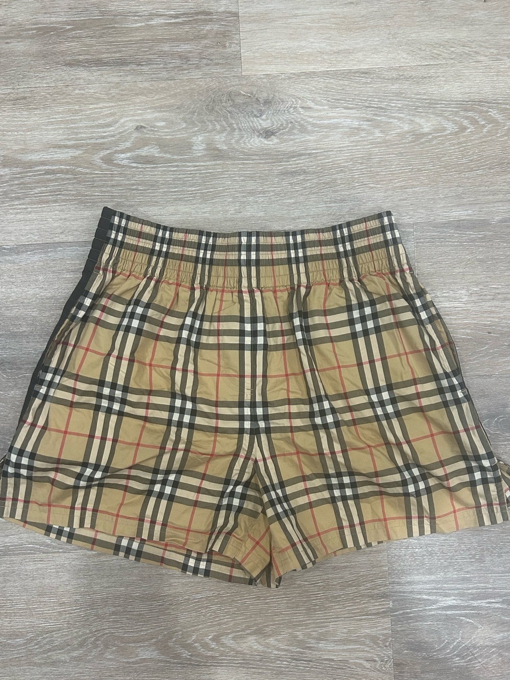 Burberry Tan Plaid Women's Shorts